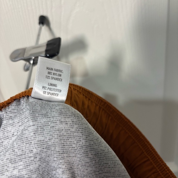 Wowie Nomad Shorts Men Large Burnt Orange Aztec Trim Drawstring Chino Outdoor 7” - Picture 8 of 11